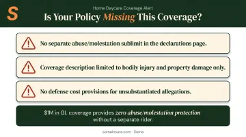 Three warning signs a home daycare policy is missing abuse and molestation coverage