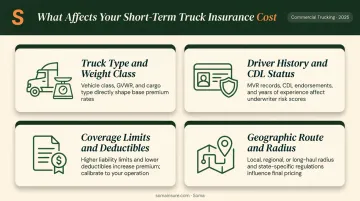 Four key factors affecting short-term truck insurance cost and eligibility