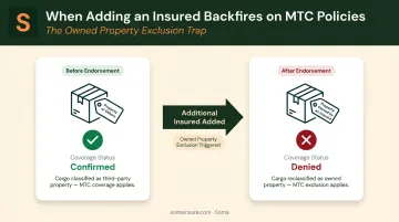 How additional insured designation triggers owned property exclusion on MTC policy