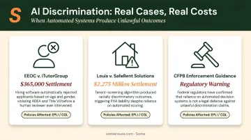 AI algorithmic discrimination lawsuit settlements comparison infographic with dollar amounts