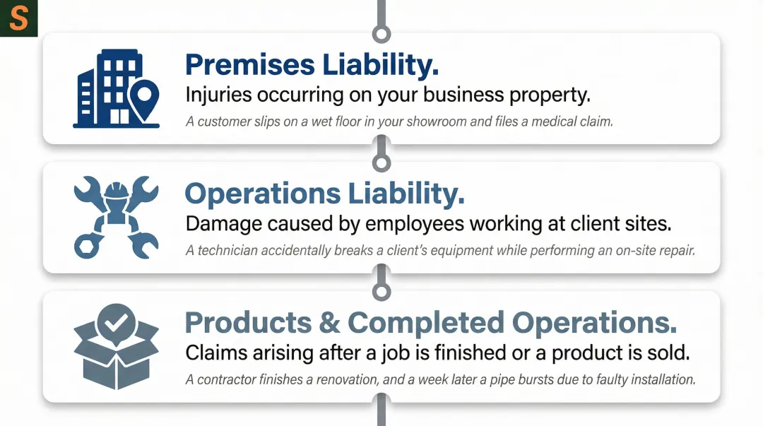 CGL Coverage A bodily injury and property damage three liability categories explained