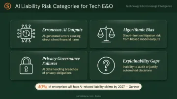Four AI liability risk categories driving Tech E&O claims growth in 2026