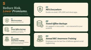 Three essential cybersecurity controls that reduce risk and lower insurance premiums