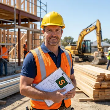 General contractor reviewing insurance documents on a Pennsylvania construction site
