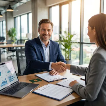 Business owner reviewing general liability insurance policy documents in Diamond Bar, CA