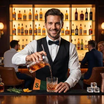 Bartender pouring drinks at a North Carolina bar with liquor liability insurance coverage