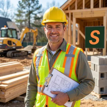 Small construction business contractor reviewing insurance documents on a job site