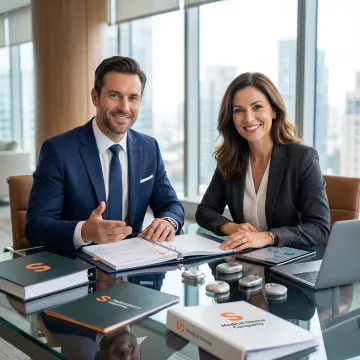 Insurance specialist reviewing commercial property coverage for a medical device company