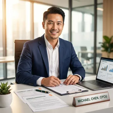 Insurance broker reviewing a security guard company's coverage policy documents