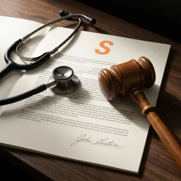An insurance policy document with a stethoscope, symbolizing healthcare protection.