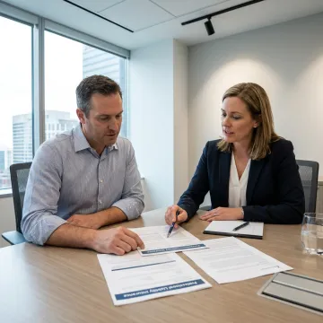 Business owner reviewing professional liability insurance coverage