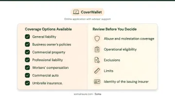 Comparison chart of 7 Next Insurance daycare alternatives by coverage and fit
