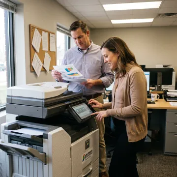 Small business office using Sharp BP-50C45