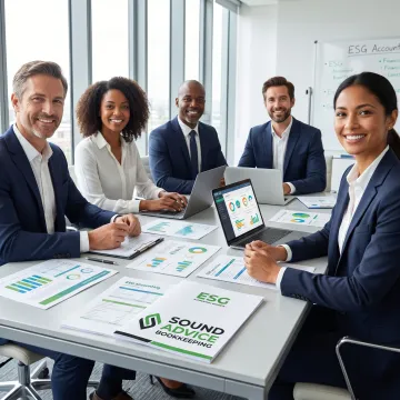 Nonprofit board reviewing ESG financial reports