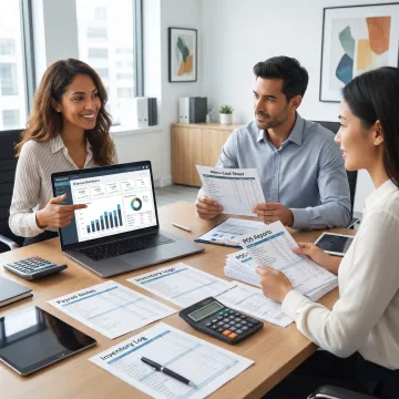 Restaurant bookkeeping process planning session