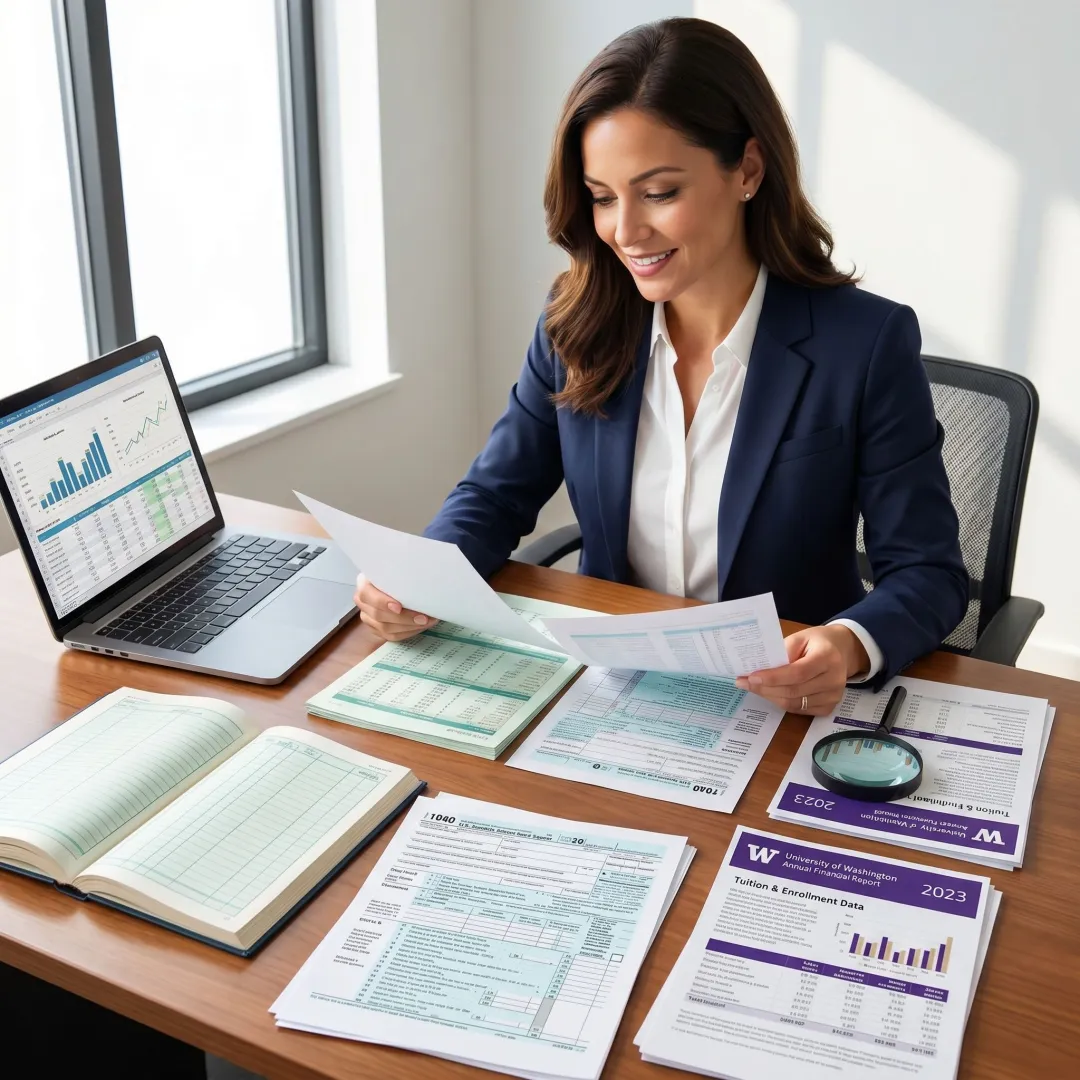 Financial review for higher education tax preparation