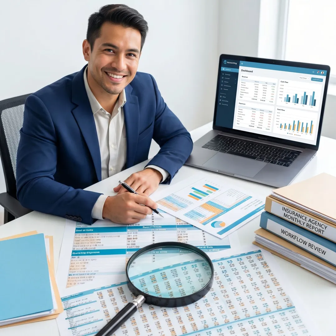 Insurance agency accounting process