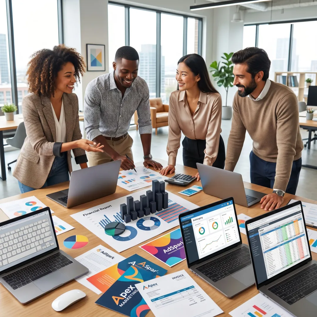 Bookkeeping support for an advertising agency