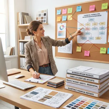 Bookkeeping process for an interior design firm