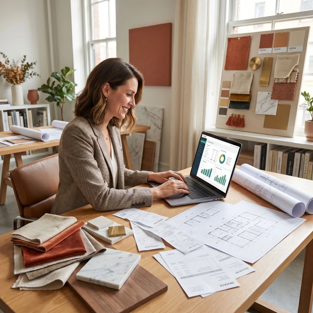 Bookkeeping support for an interior design business