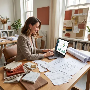 Bookkeeping support for an interior design business