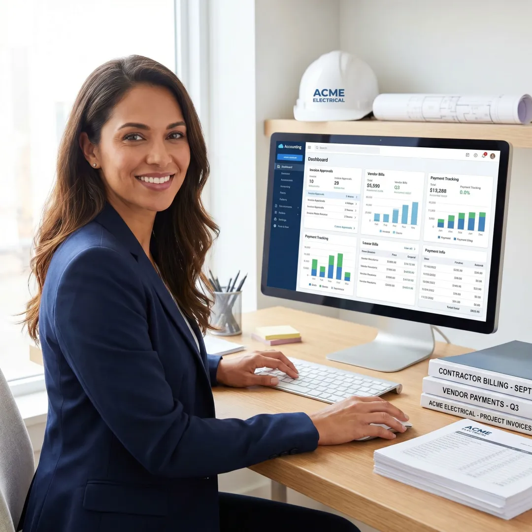 Accounts payable workflow for contractors