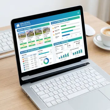 Accounts receivable workflow for a real estate business
