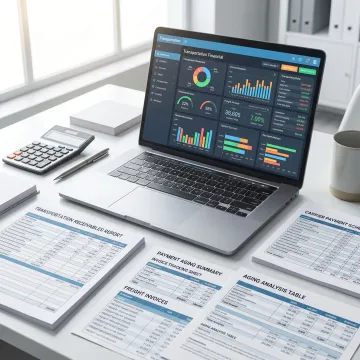 Accounts receivable reporting for a transportation company