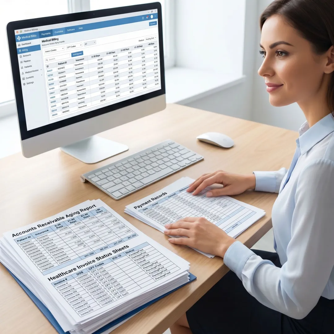 Receivables management reporting and follow-up