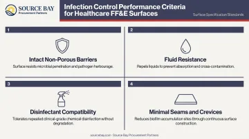 Four infection control material performance criteria for healthcare furniture surfaces
