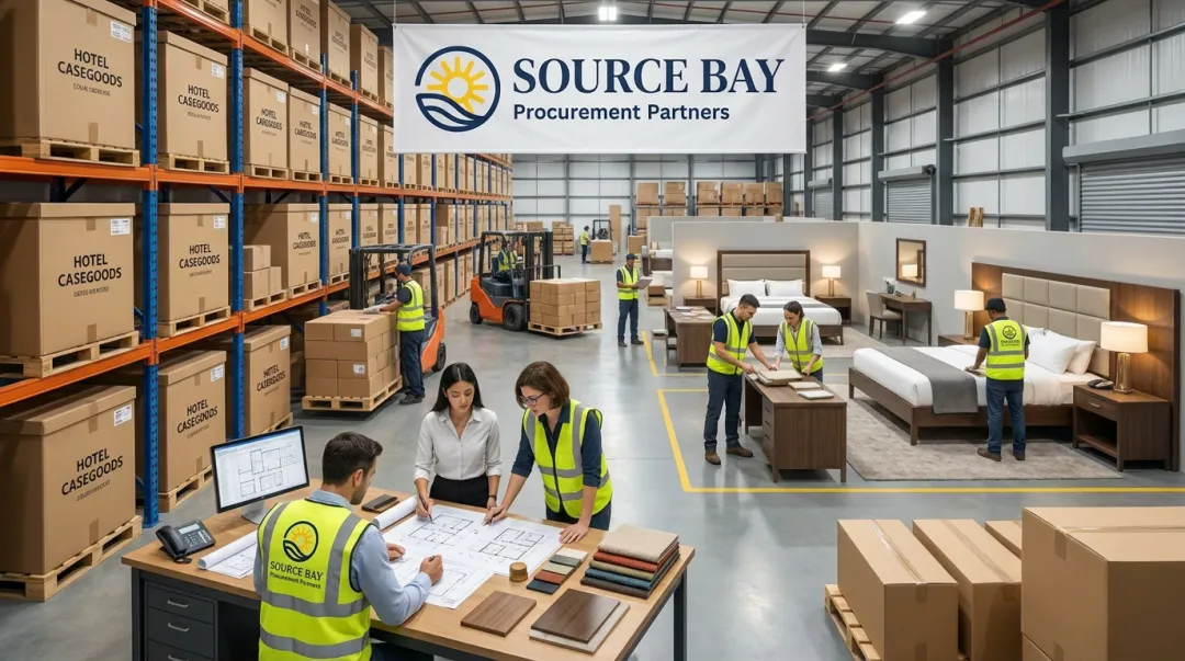 Source Bay Procurement Partners hotel FF&amp;E casegood sourcing and warehousing operations