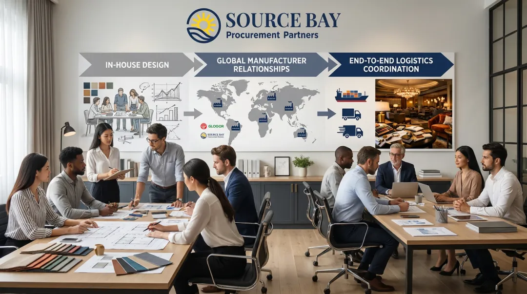 Source Bay Procurement Partners team and FF&E project coordination capabilities overview