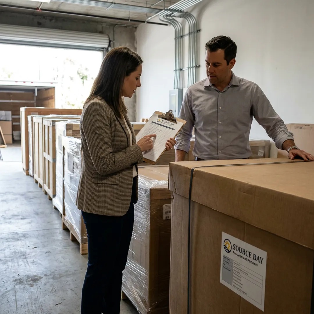 FF&E delivery checklist at commercial site