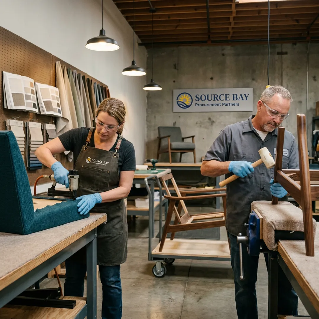 Commercial furniture restoration process