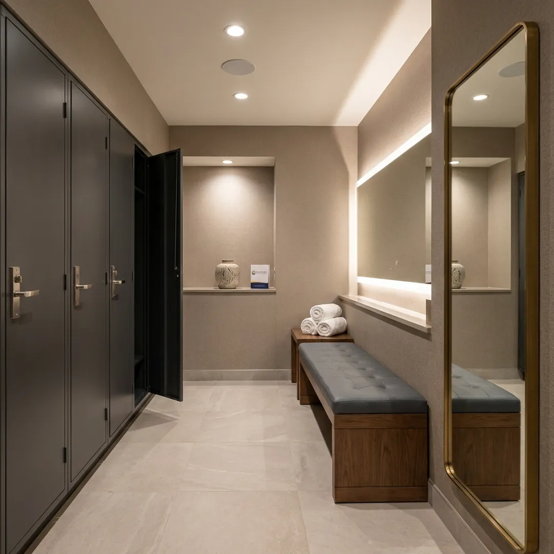 Refurbished commercial changing room