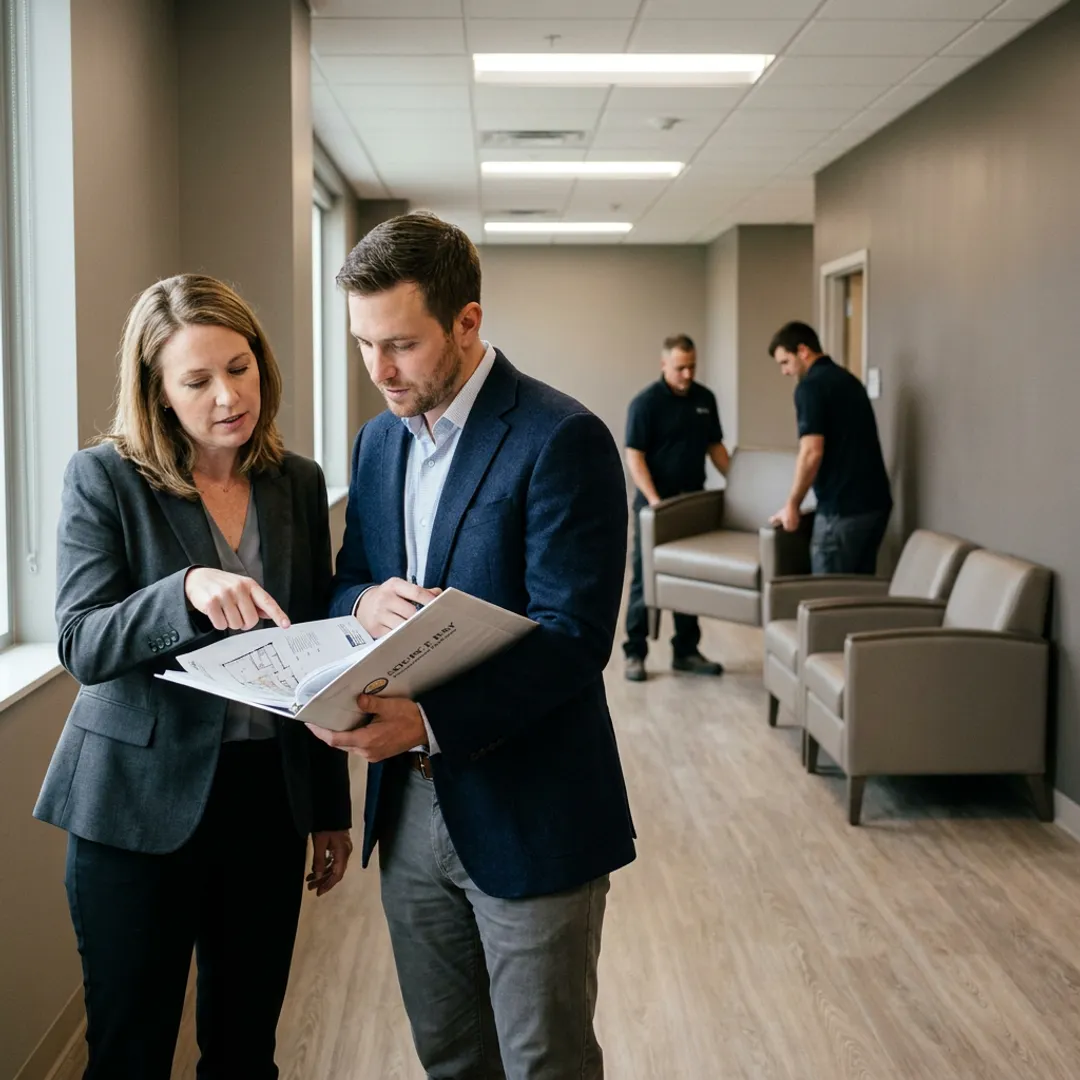 Healthcare furniture installation process