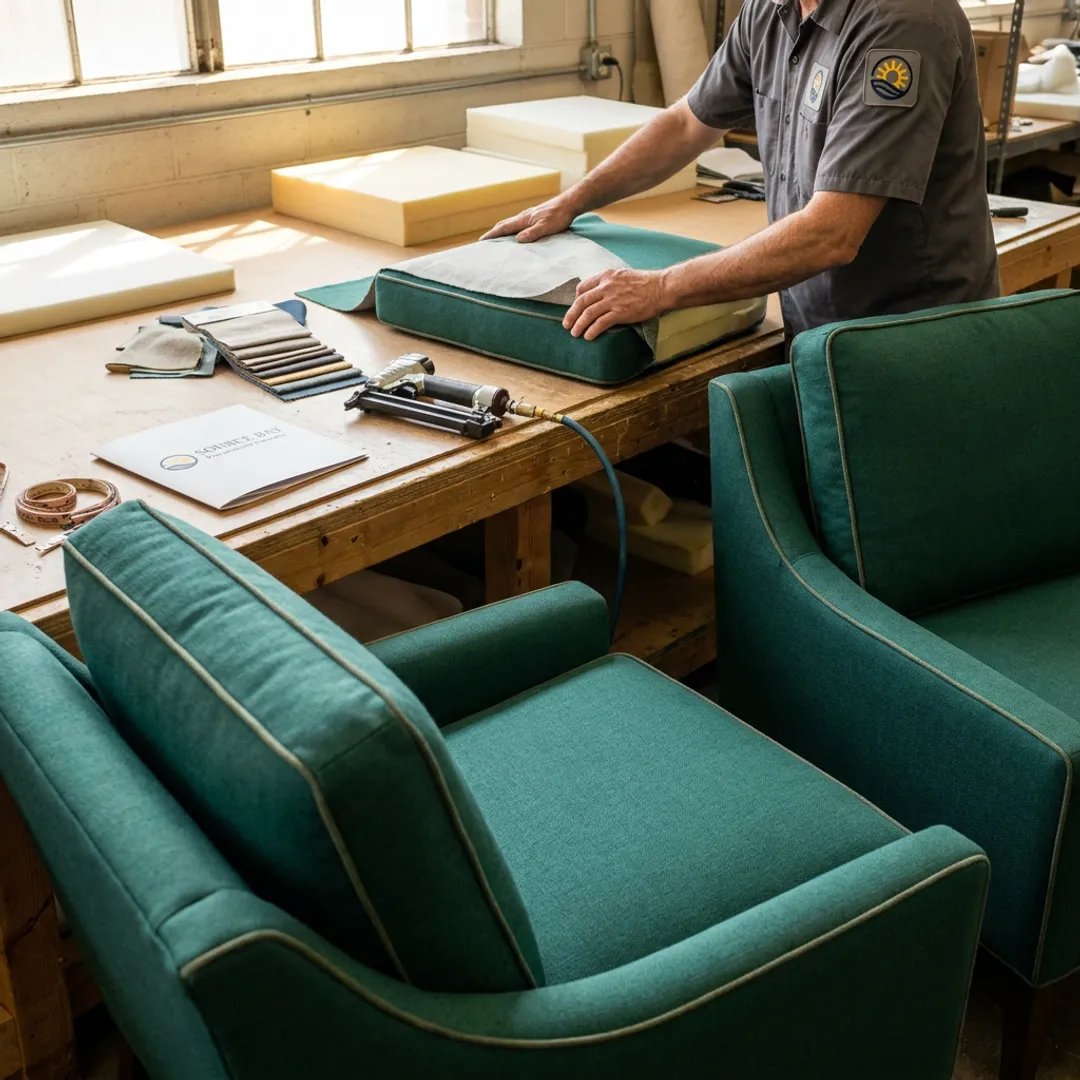 Custom upholstery for commercial seating