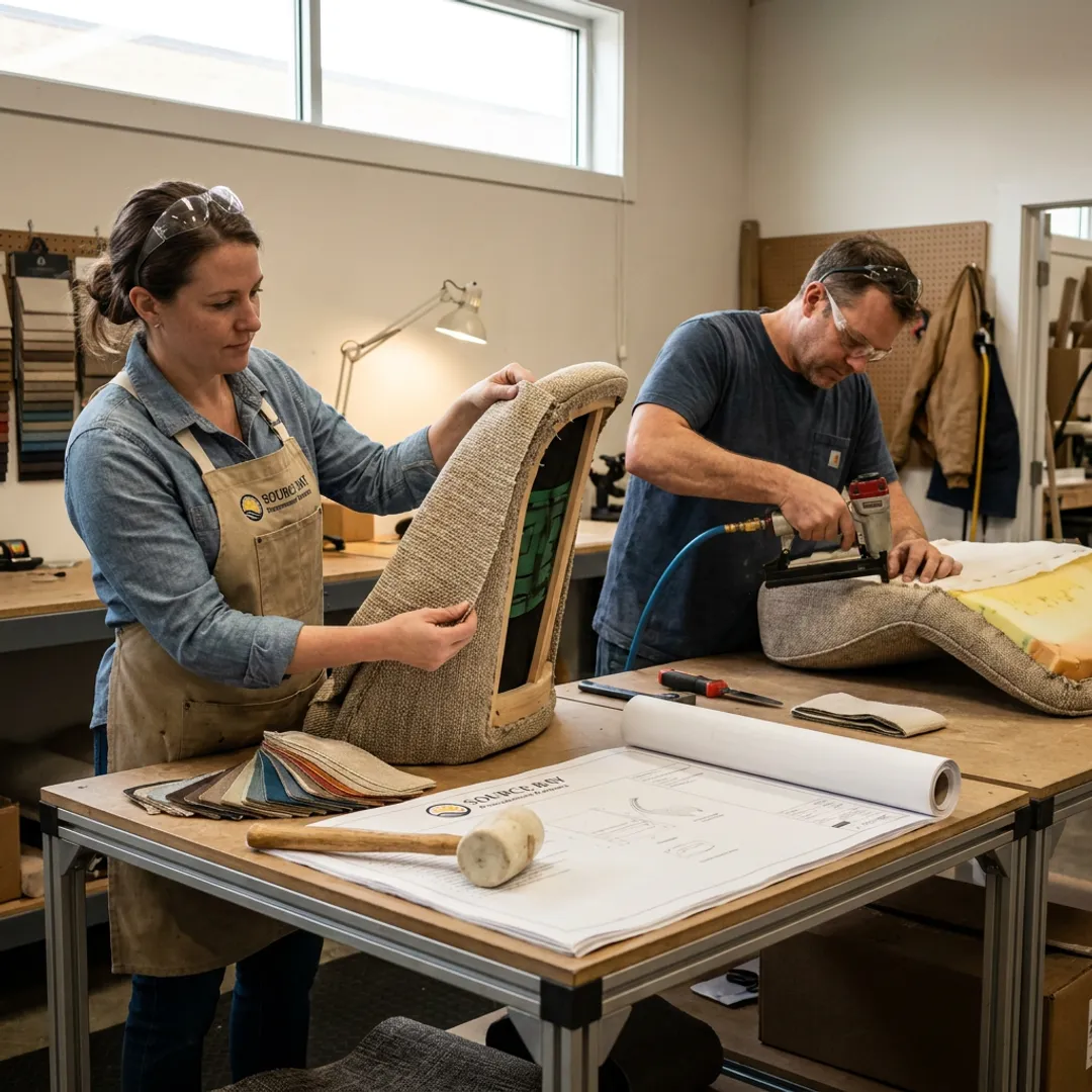 Commercial furniture refurbishment process