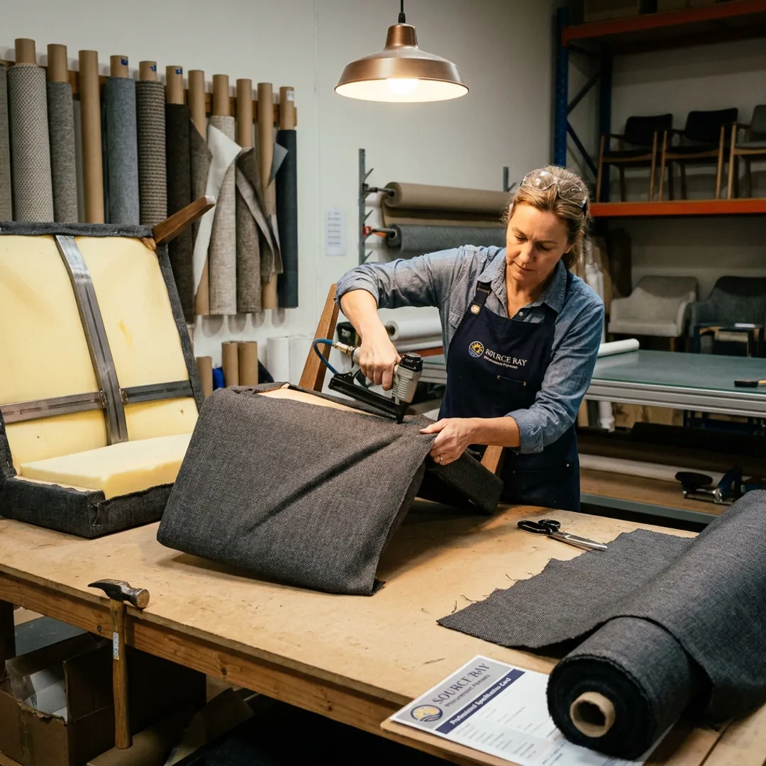Custom upholstery for commercial lounge chairs