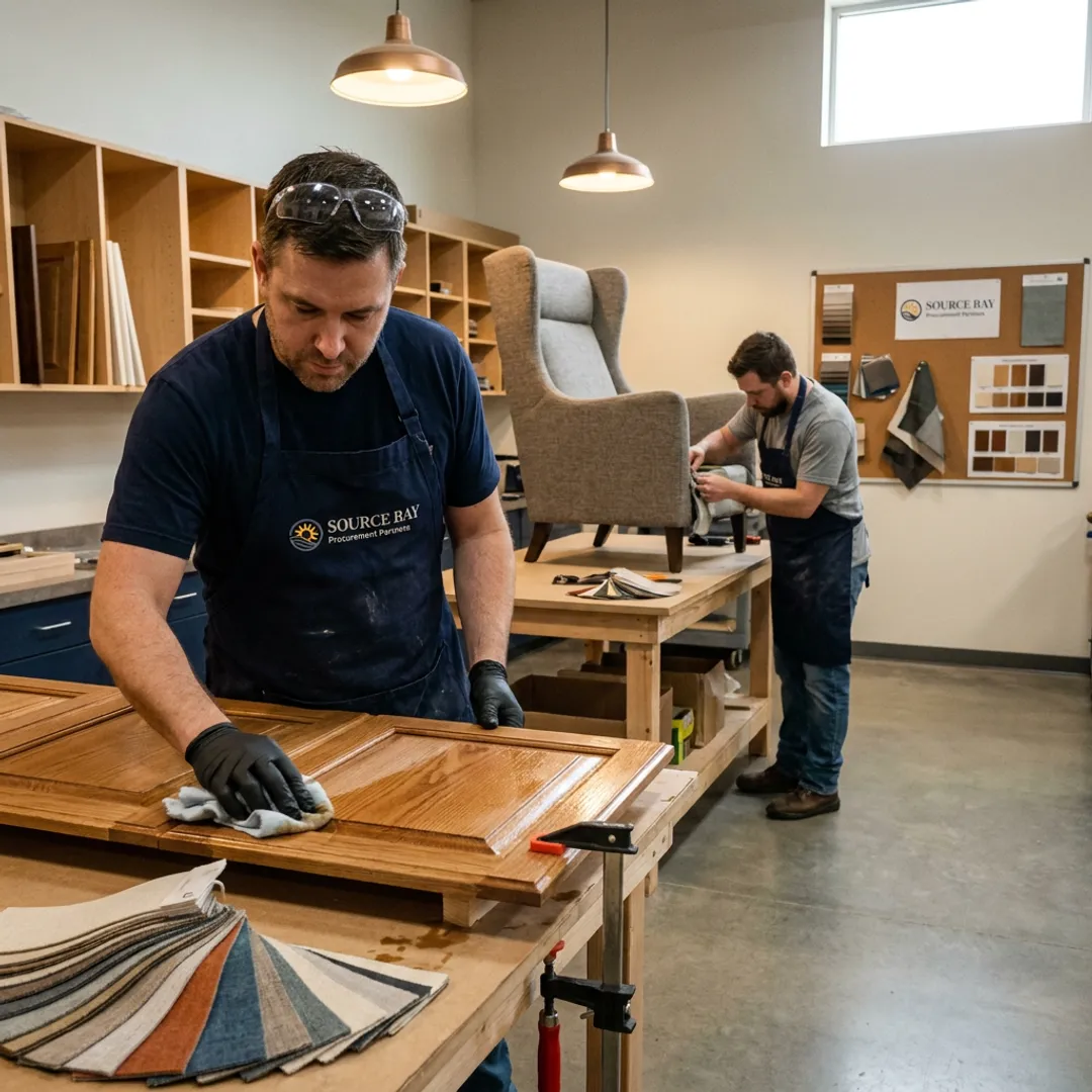 Commercial furniture restoration workshop process