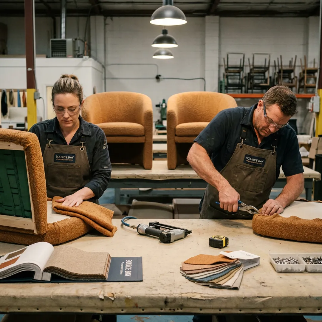 Commercial furniture refurbishment process