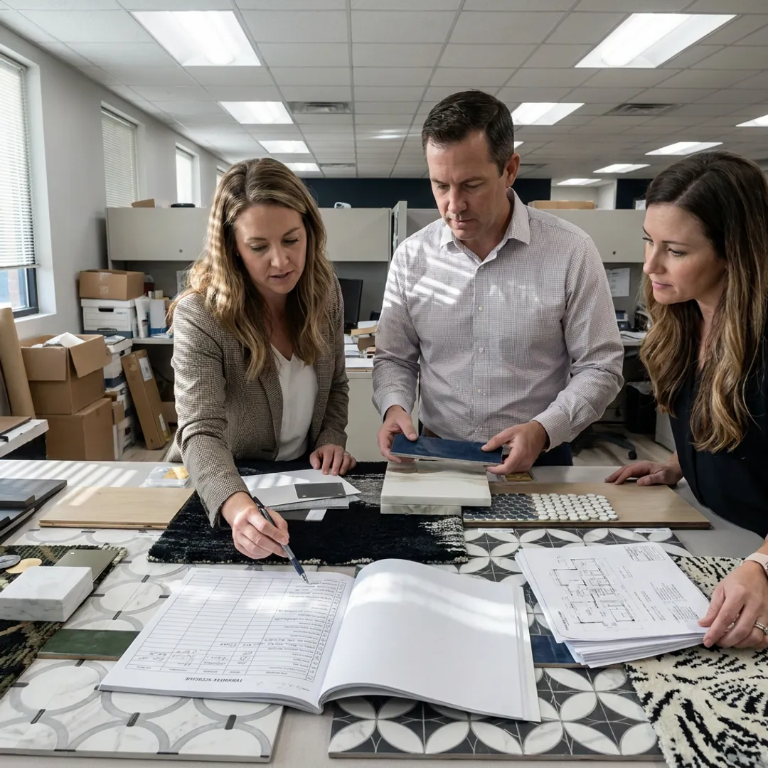 Team coordinating multifamily FF&E procurement