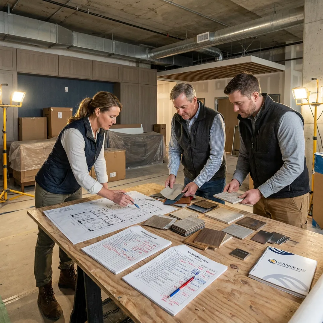 Commercial furniture installation planning process
