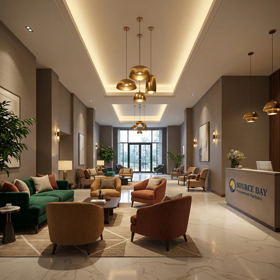 Elegant hospitality interior design in a hotel lobby