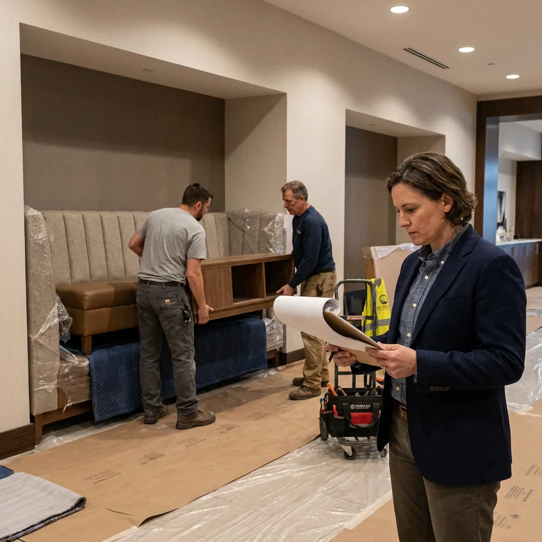 Commercial furniture installation project management