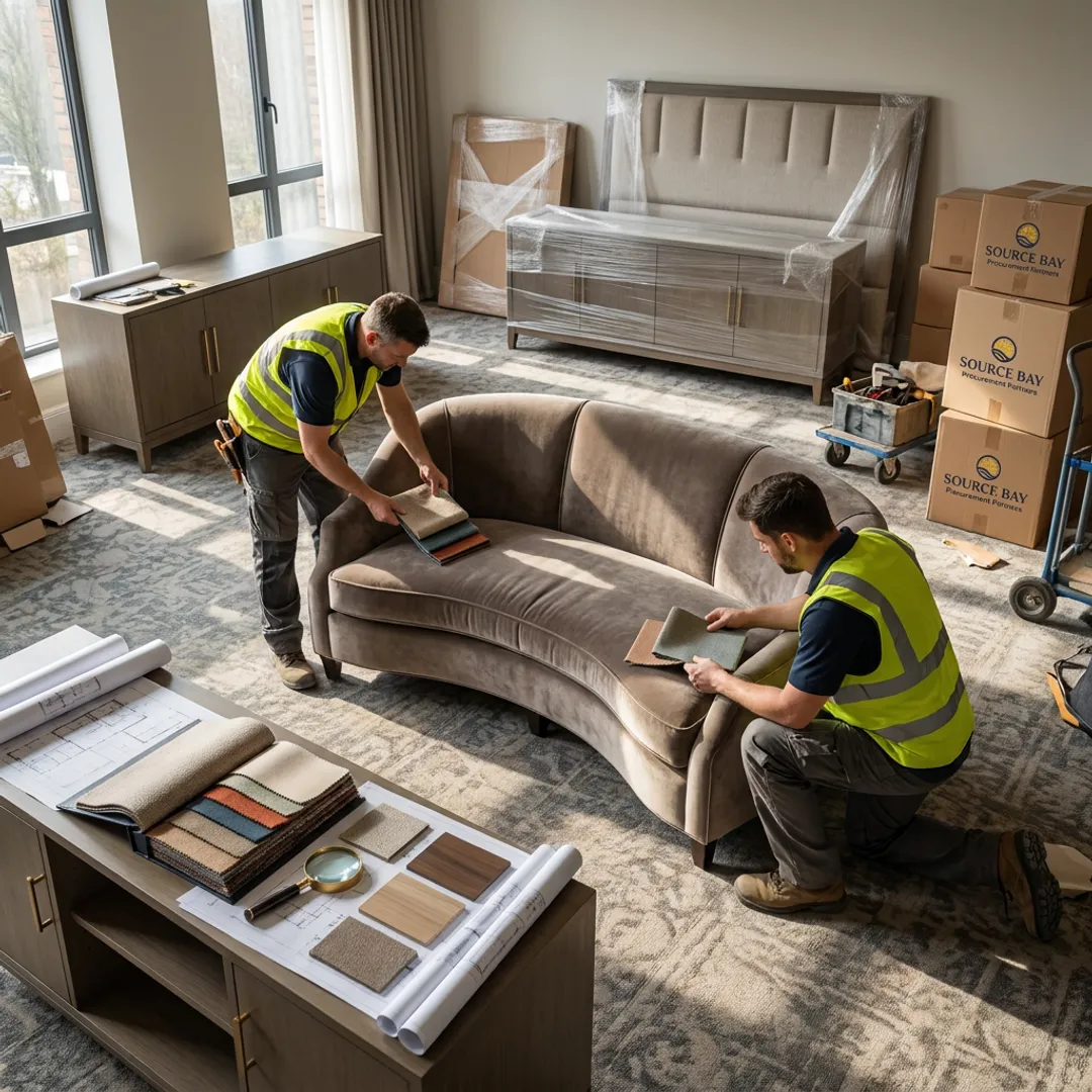 Commercial furniture refurbishment and installation process