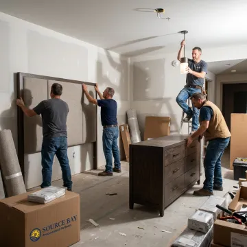 Hotel furniture installation process
