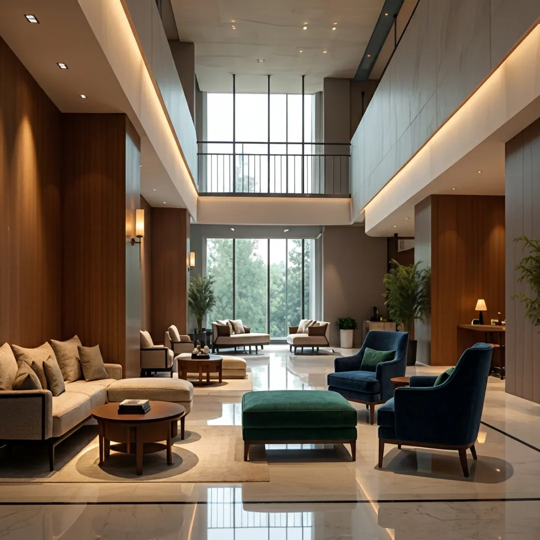Custom upholstered commercial lounge seating