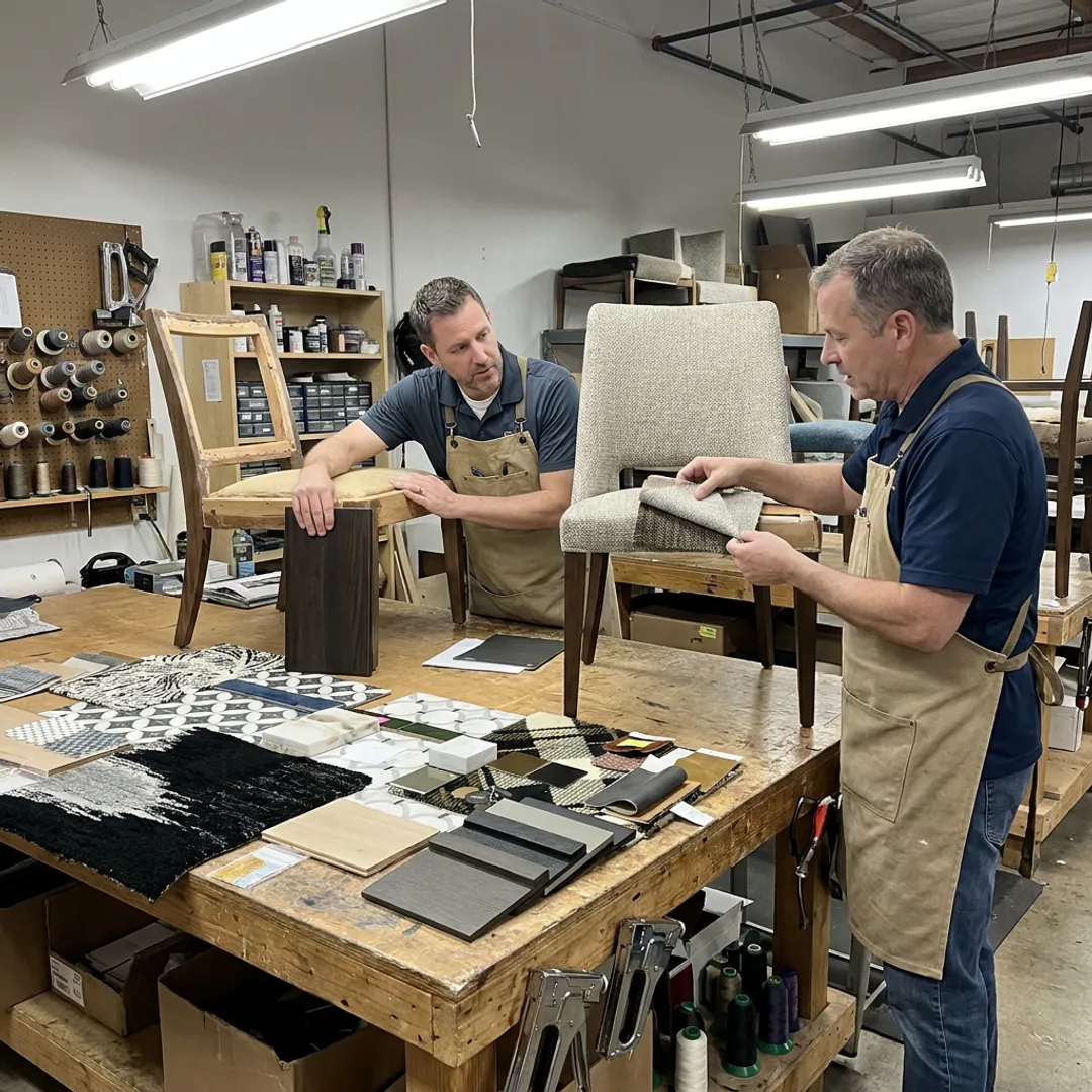 Commercial furniture restoration workflow