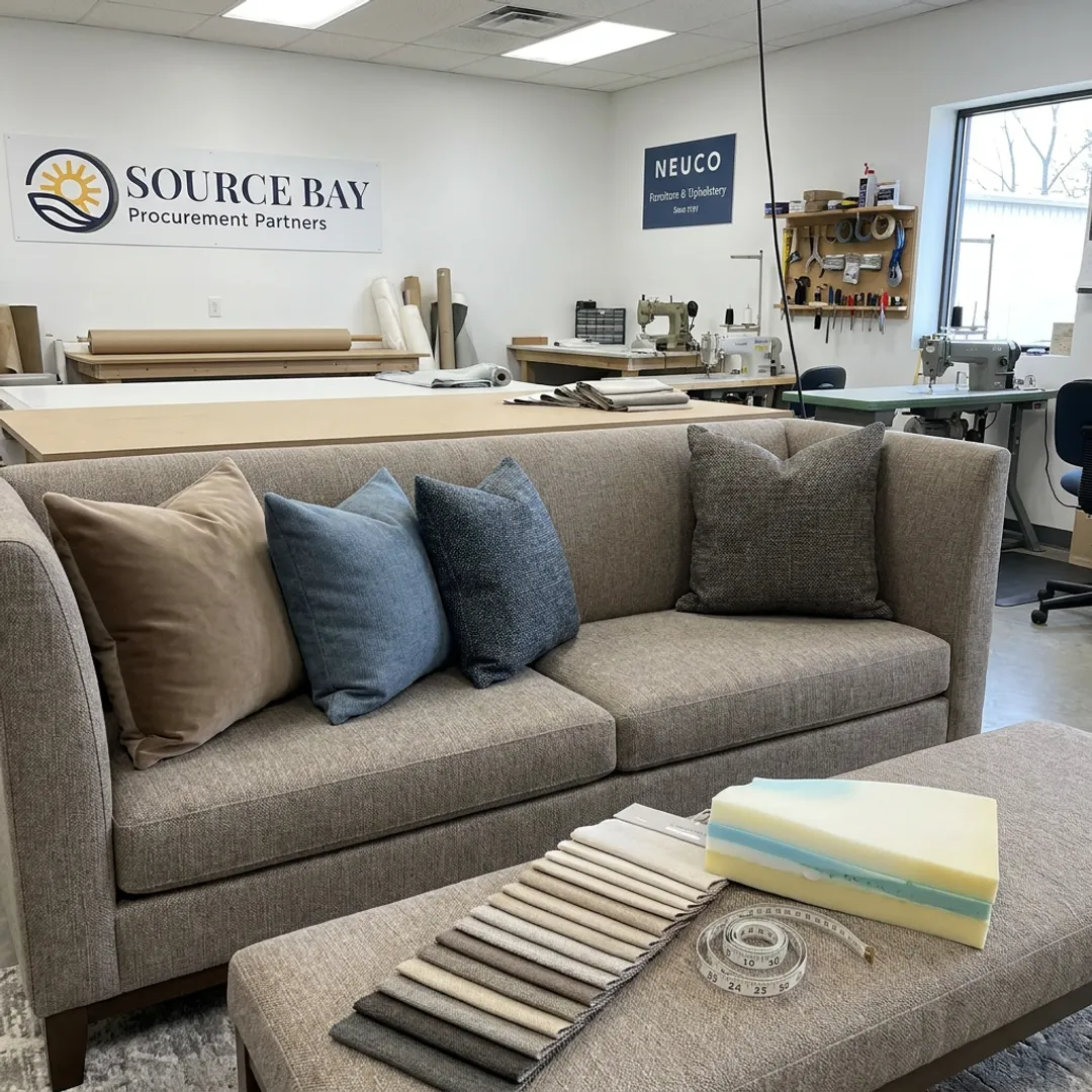 Custom upholstery cushions in a commercial seating area